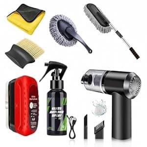 Azriel 7-Piece Car Cleaning Kit with Mini Vacuum