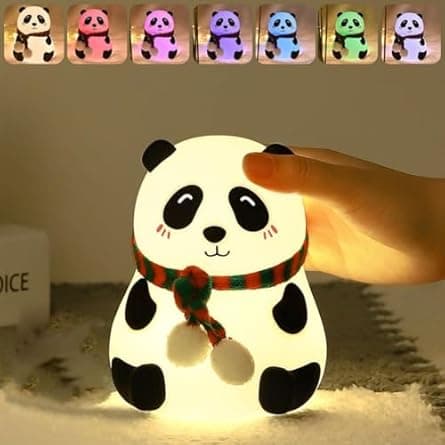 One94Store Panda Night Light for Kids - Rechargeable 7-Color LED Lamp